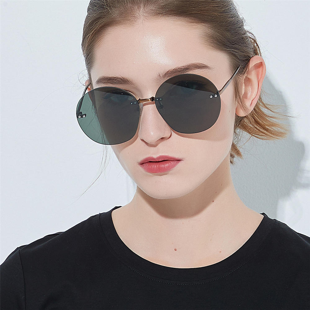 Metalen Klassieke Vintage Vrouwen Zonnebril Luxe Bril Ronde-Frame Rijden Eyewear Voor Mannen Vrouwen