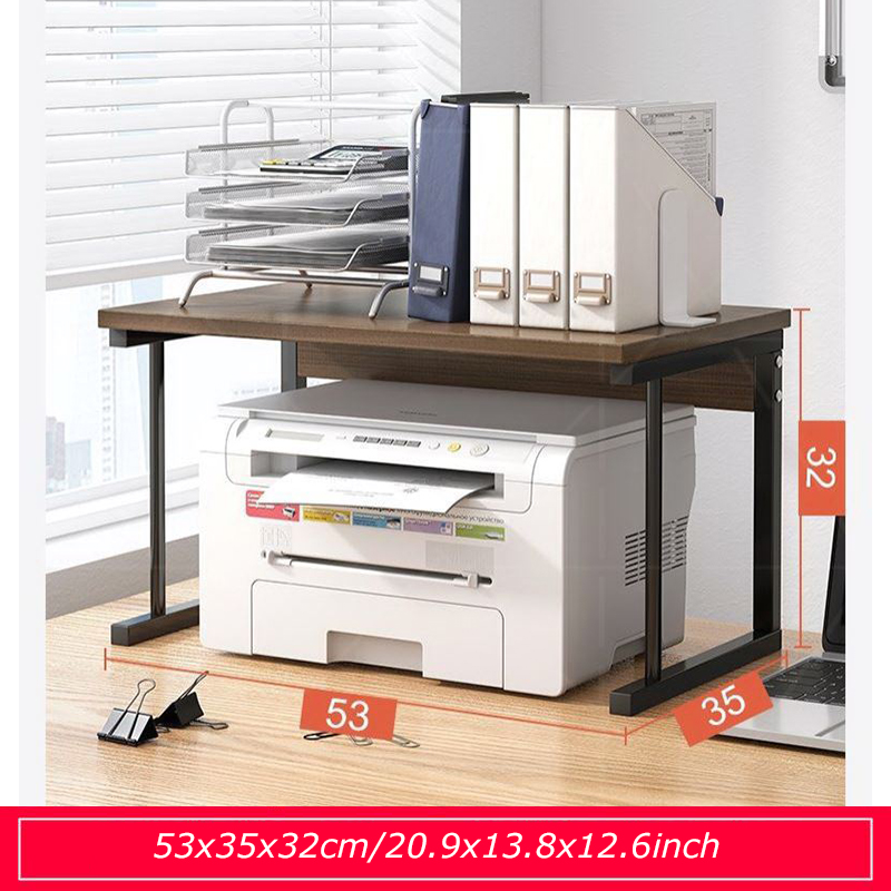 Printer Stand, Desktop Printer Shelf for Home Kitchen Shelf Micro Oven Duplicator Files, Books Storage Rack: H