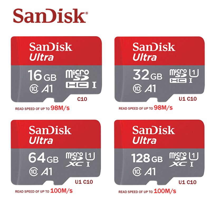 SanDisk Micro SD Card 16GB 32GB A1 MicroSDHC Memory Card 64GB 128GB 256GB 400GB MicroSDXC EXTREME PRO V30 U3 A2 4K UHD TF Cards