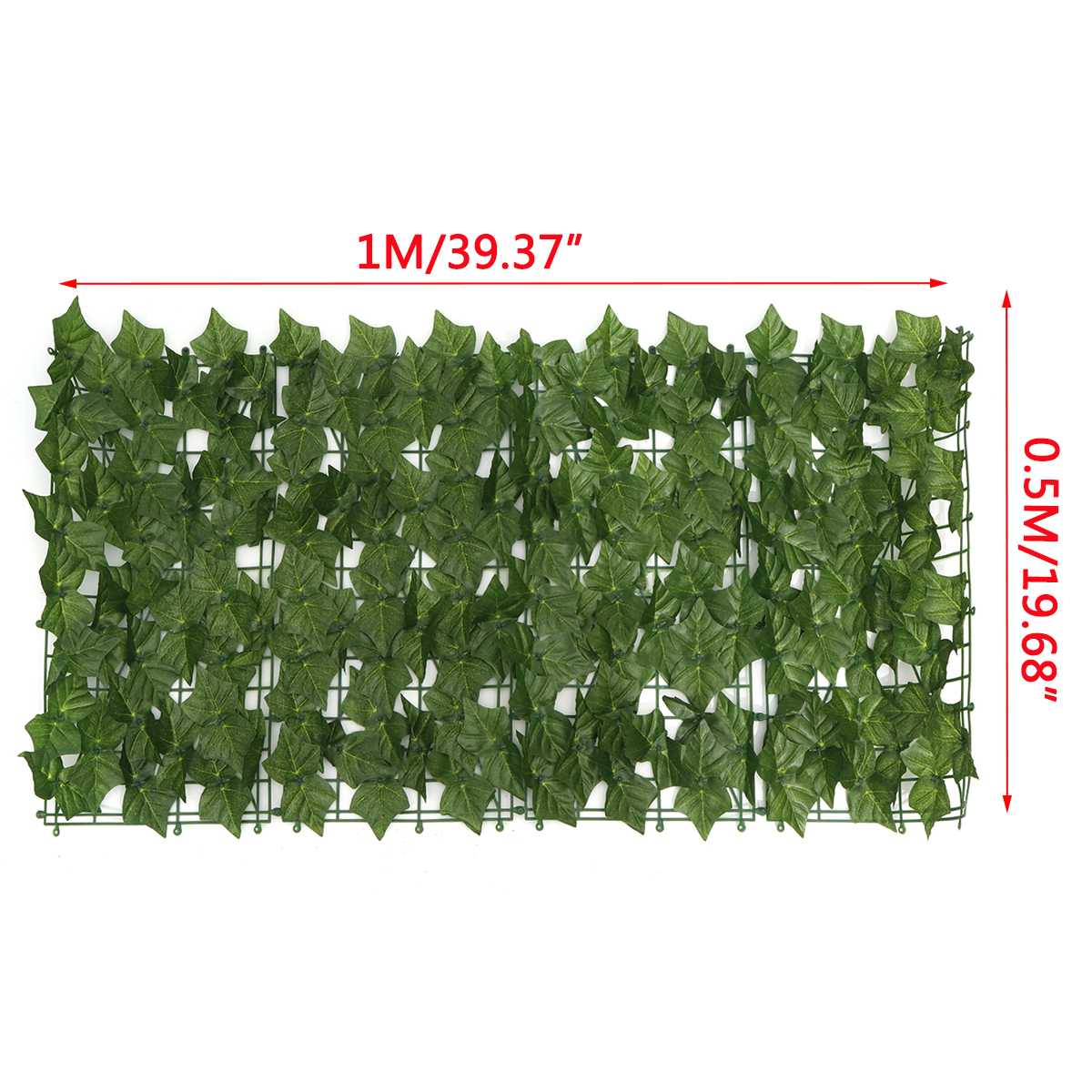1x0.5M Outdoor Artificial Faux Ivy Leaf Privacy Fence Screen Hedge Garland Plants Decor Panels Garden Arch Wall Jungle