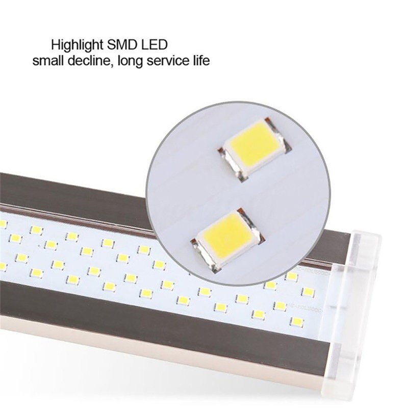 220v ADE Series Aquarium LED Lighting 12-24W SMD LED Overhead Fish Tank Aquatic Plant Growing Light 6500-7500K