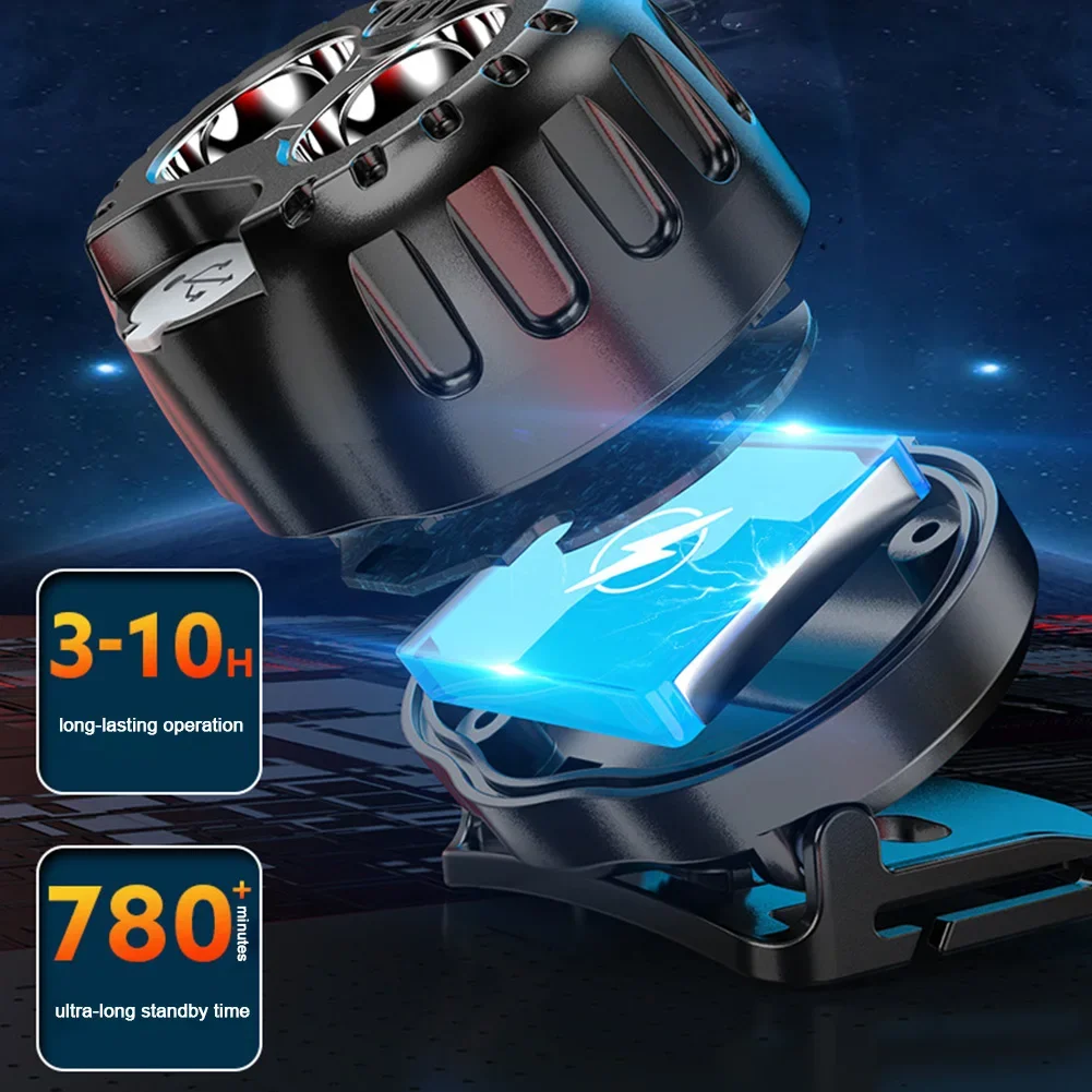 LED Motion Sensor Headlamp USB Rechargeable Headlight Outdoor Waterproof Headlight Camping Tools Fishing Head flashlight Lantern