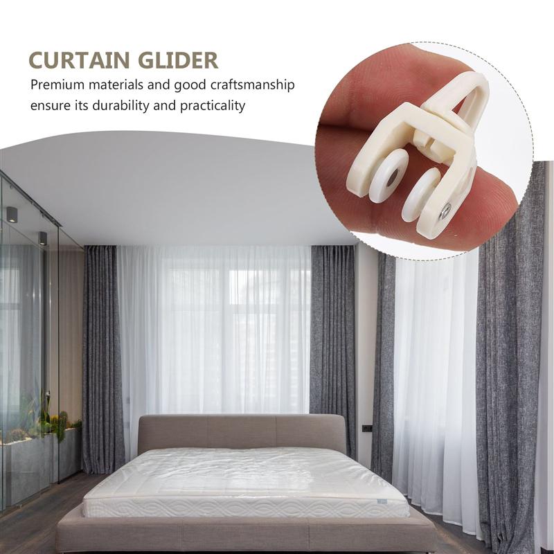 50pcs Plastic Curtain Track Pulley Flexible Straig... – Grandado