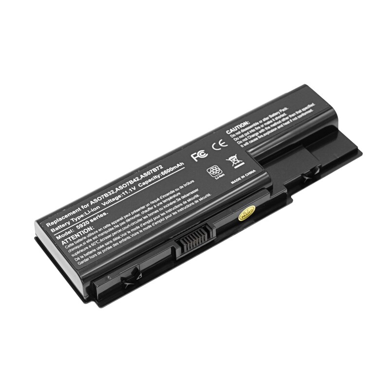 Golooloo-batería para portátil, 6 celdas, para Acer Aspire AS07B31 AS07B41 5920 5920G 5315 5520 6935 6930 AS07B42 AS07B51 AS07B72
