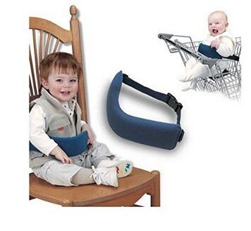 Baby indkøbsvogn remserviet med bærbar spise sæde baby stol sikkerhedssele egnet til alle indkøbsvogne justerbar længde