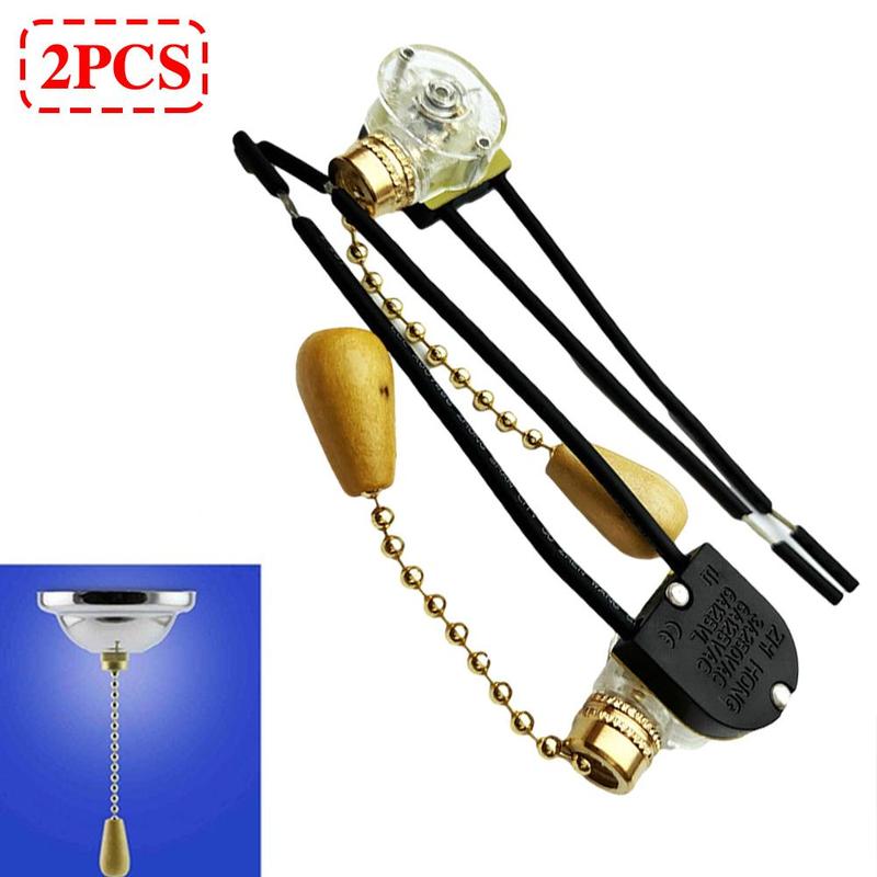 3*2.2*1.6cm Light Universal Ceiling Fan Wall Light Bedside Lamp Replacement Pull Cord Chain Switch Control Pull Cord Switch Tool