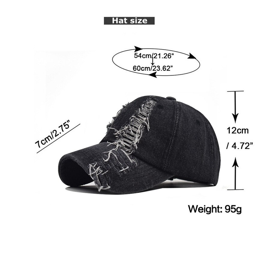 frühling Herbst Getragen Denim Cap Sommer Outdoor Freizeit Visier Hut Trend Loch Damen Baseball Caps Hip Hop Sport hüte