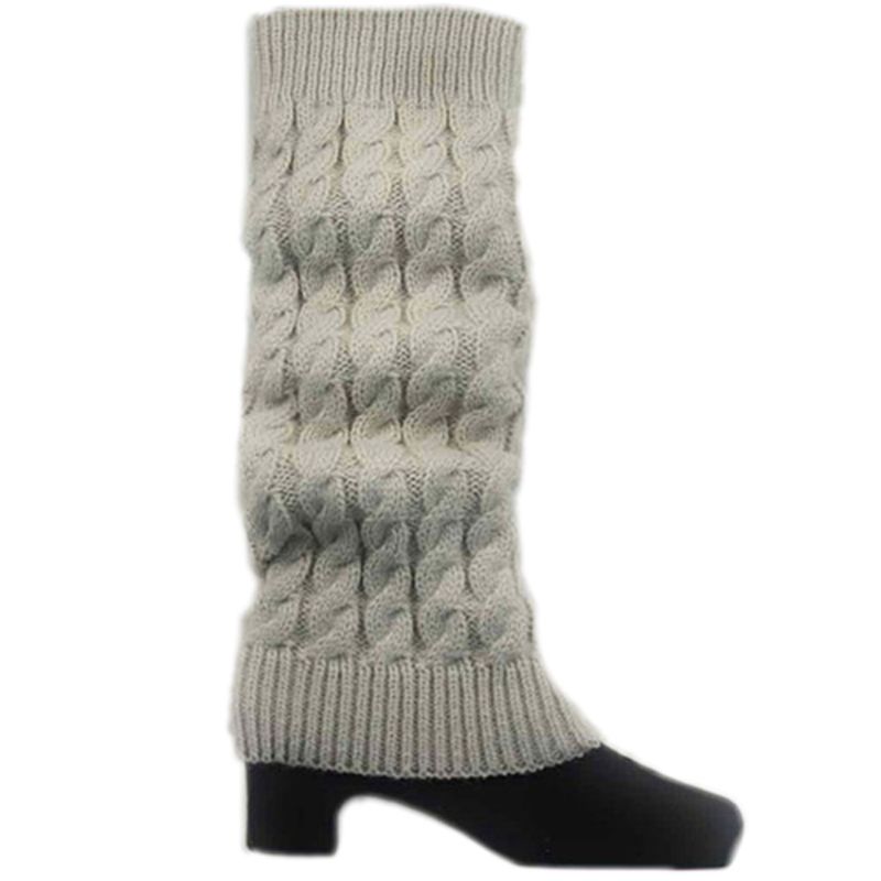 Women Winter Warm Knit Crochet High Knee Leg Warmers Leggings Boot Leggings Slouch