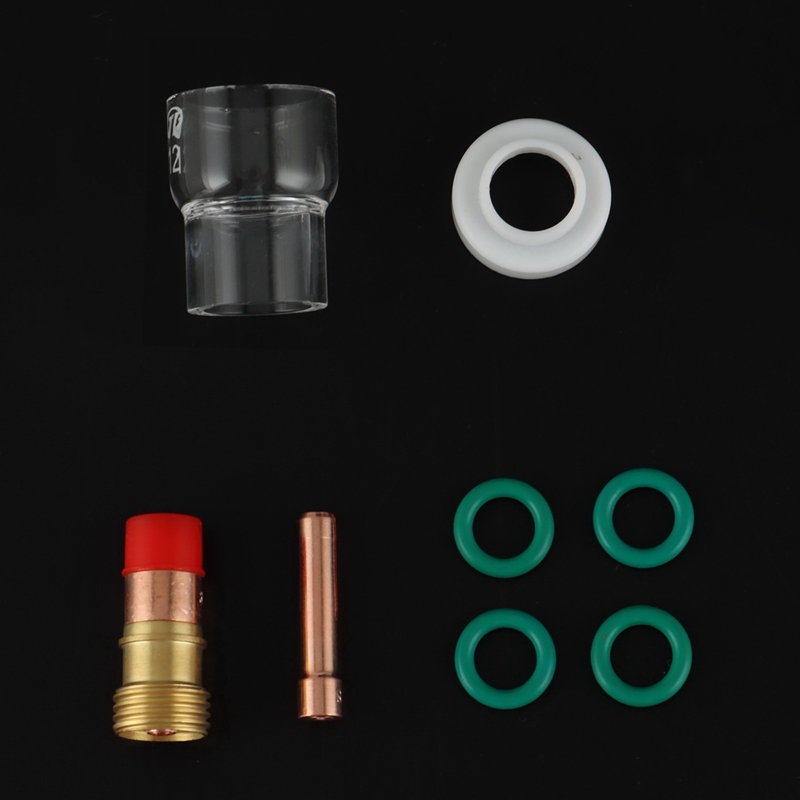 Kit Pezzi Di Ricambio Per Torcia TIG – Lenti Gas, Colletti, Tazze In Vetro Per TIG-17/18/26 - Foto 2