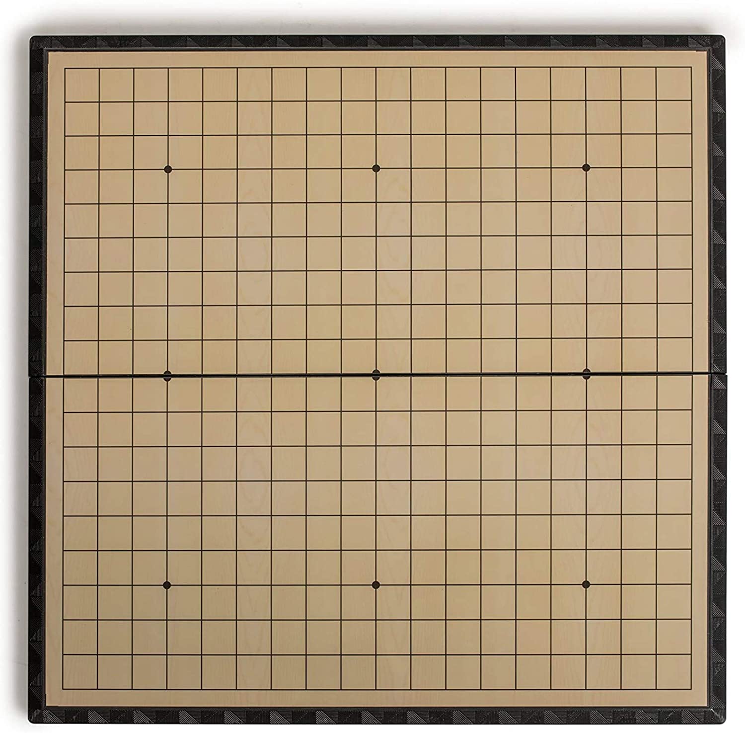 Large Magnetic 19x19 Go Set Game 28CM Portable with A Single Convex Plastic Stone and Go Board for Children and Adult Games
