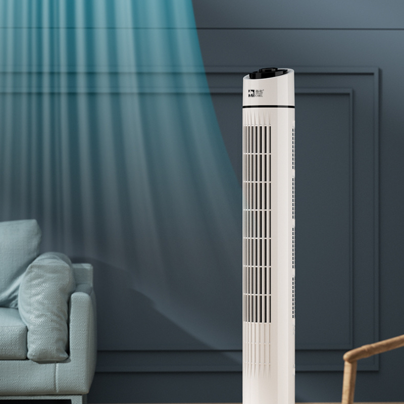 Turm-Bodenventilator mit 3 sanften Modi, leiser, energieeffizienter oszillierender Ventilator, schützendes Gitter-Drehknopf für Wohnheimzimmer