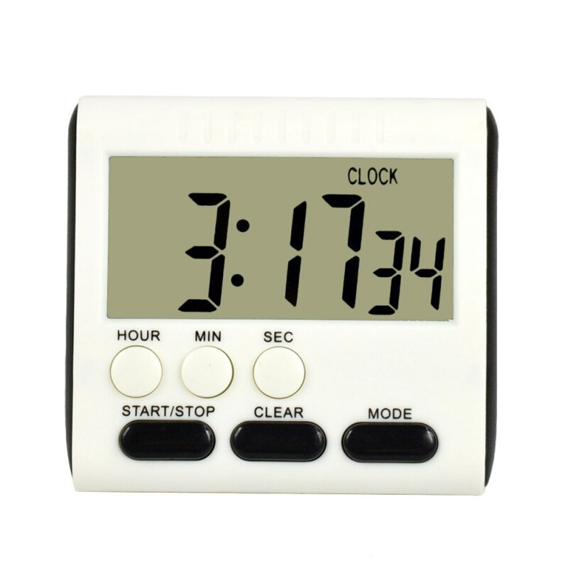 Magnetic Large LCD Digital Kitchen Timer with loud Alarm Count Up& Down Clock to 24 Hours Kitchen Timer: Black