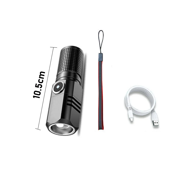 10000 Lumen Mini leistungsstarke LED-Taschenlampe XHP50 Eingebauter Akku 3 Modi USB wiederaufladbar Blitzlicht Taschenlampe Lampe Taschenlampen: Blau