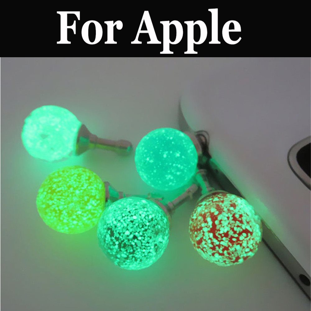 Lichtgevende Nachtlampje 3.6mm Koptelefoon Poort Stof Plug Headset Hoofdtelefoon Voor Apple iPhone 7 7 Plus SE 8 8 plus X Xs Xs Max XR