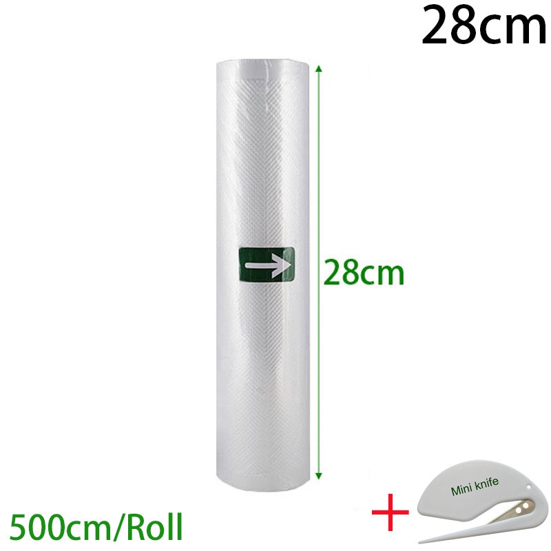 Lebensmittel Vakuum Versiegelung Rollen 12 15 20 25 28 30cm X 500cm Für Saving Vakuum Abdichtung Lagerung Taschen: 28cm 1Roll