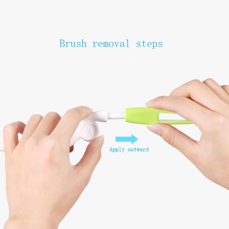1 ensemble biberon brosse de nettoyage outil mamelon 360 degrés rotation éponge alimentation tasse paille nettoyant