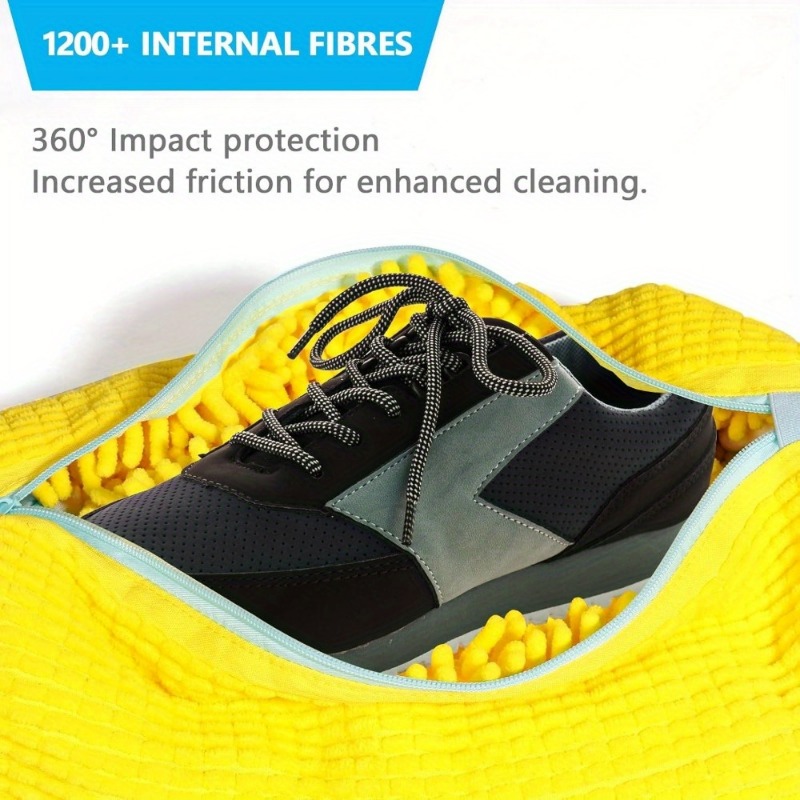 Durable Shoe Washing Machine Bag All Shoe Types Oval Protective Laundry Bag Rich Fluff Interior Minimize Noise Anti Deformation
