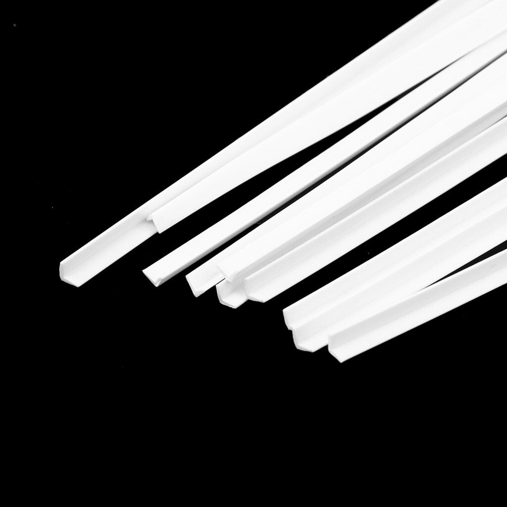 10Pcs ABS Plastic L-shaped Bar Rod Architectural Model Making Building DIY