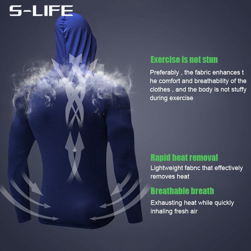 Veste moulante pour homme, manteau d'athlétisme à capuche pour entraînement sportif, Fitness, vestes à capuche, séchage rapide, fermeture éclair manches longues, sweat à capuche décontracté