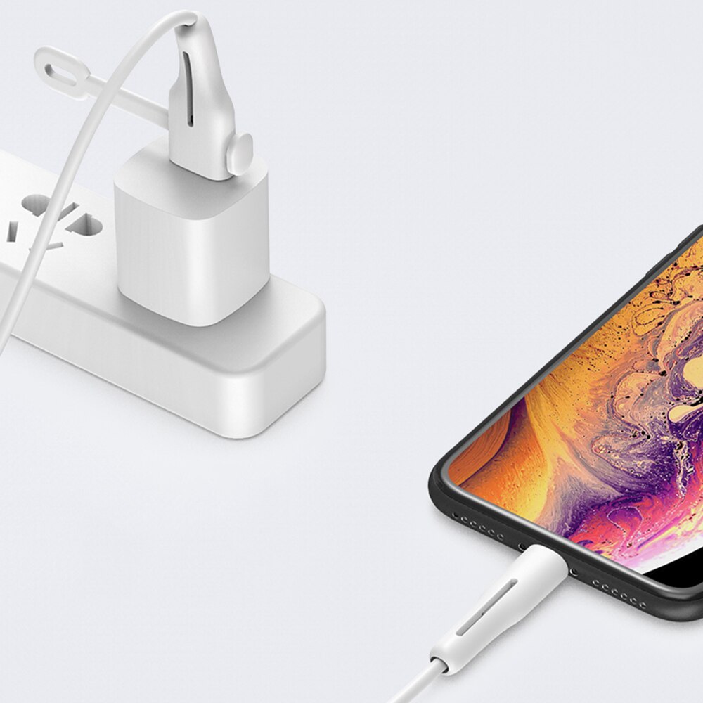 Voor Iphone Lader Kabel Beschermende Wrap Data Lijn Draad Protector Winder Bescherming Zachte Siliconen Kabel Protector Voor Iphone Usb