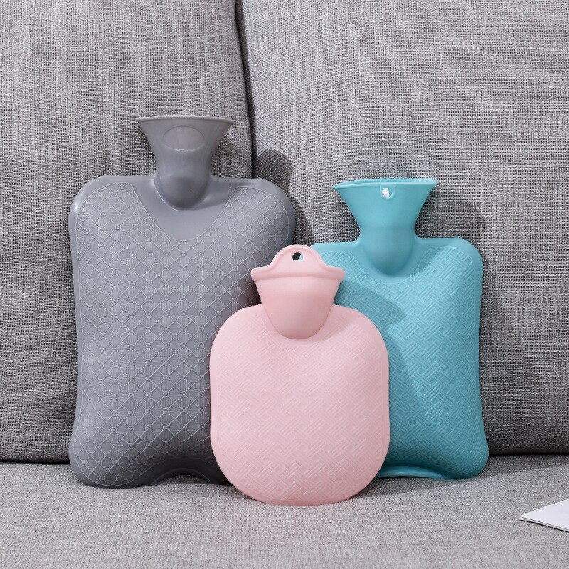 Water Bottle Solid Color Thick PVC Silicone Rubber Water Bottle Irrigation Hand Warmers Warm Palace Warm Bag