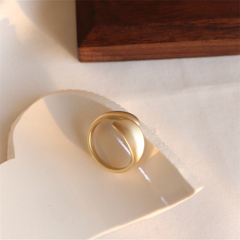 Aomu kvinde ringe acetatplade justerbar ring metal akryl harpiks geometri ringe trendy geometriske vielsesringe: -en