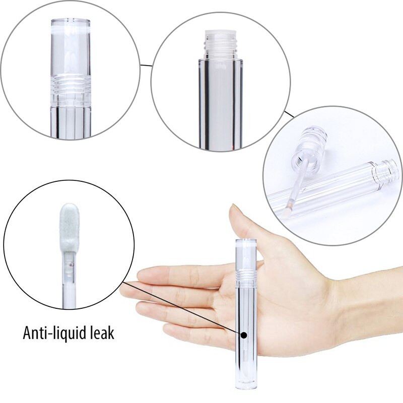 10 Pack Lipgloss Buizen Lege Lipgloss Containers Clear Plastic Navulbare Fles Container Met Borstel Wand
