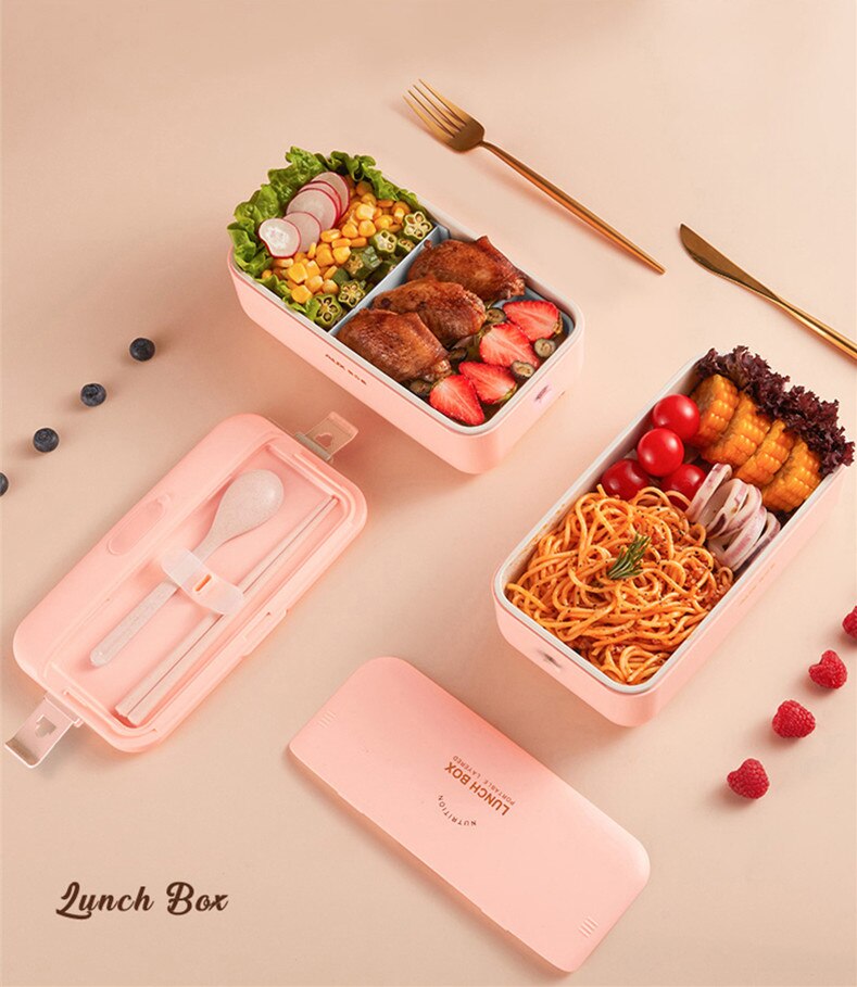 220V Portable Mini Electric Lunch Meals Heating Box 800ML Household Electric Rice Cooker Multi Cooker Easy Operation