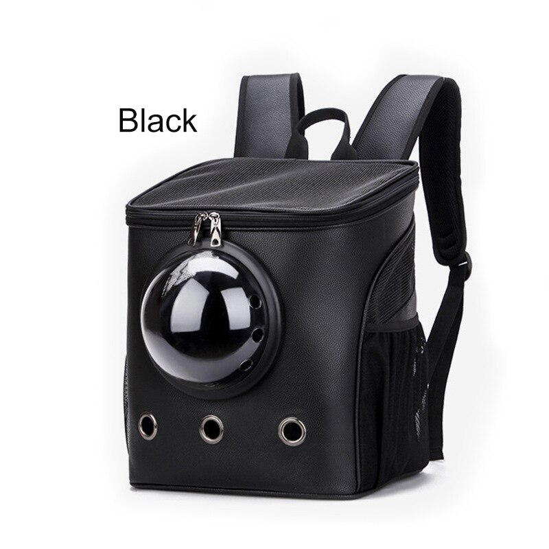 Przenośny kot przewoźnik kapsułka astronauta torba dla psa plecak oddychająca zwierzęta torba na szczeniaczki duża przestrzeń klatka bańka artykuły dla zwierząt: czarny