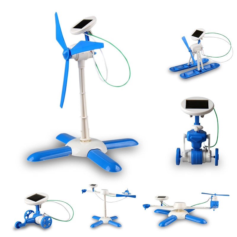 6in1 DIY solar toy kit Transforming robot windmolen vliegtuig auto educatief solar power Kits Novelty solar robots Voor jongen gril