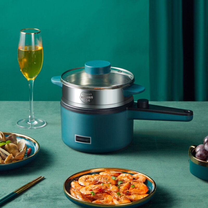 Mini Multifunction Electric Cooking Machine 220V Household Double Layer Pot Multi Electric Rice Cooker Steamer Non-stick Pan