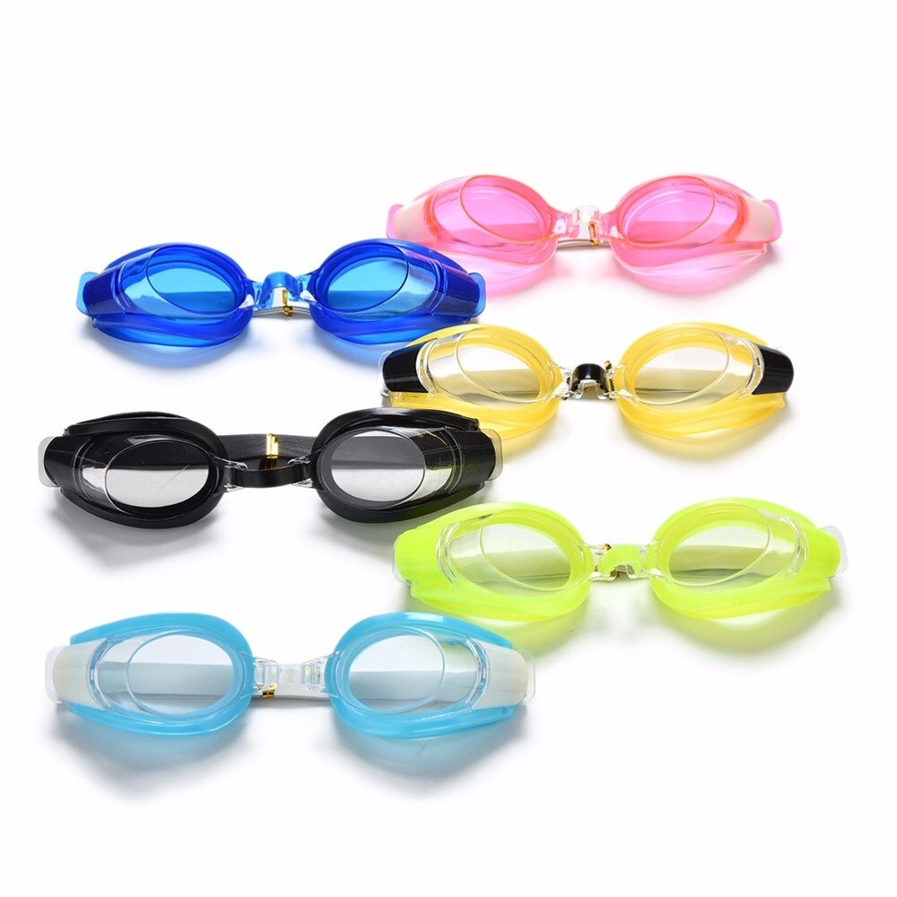 1 Set Adult Swimming Glasses with Earplugs Nose Clip Summer Diving Swimming Glasses Plastic Rubber Goggle Set 6 Colors