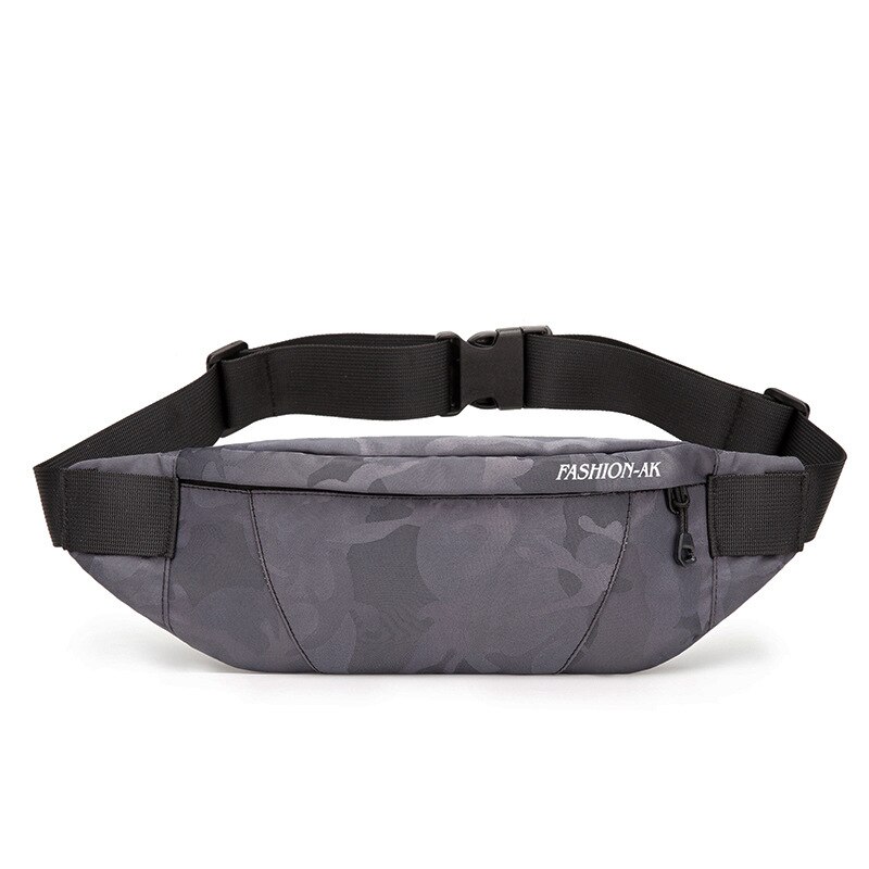 style waist bag men's trend multi-functional crossbite chest bag men's outdoor sports waist bag women's mobile phone bag can: Camouflage black