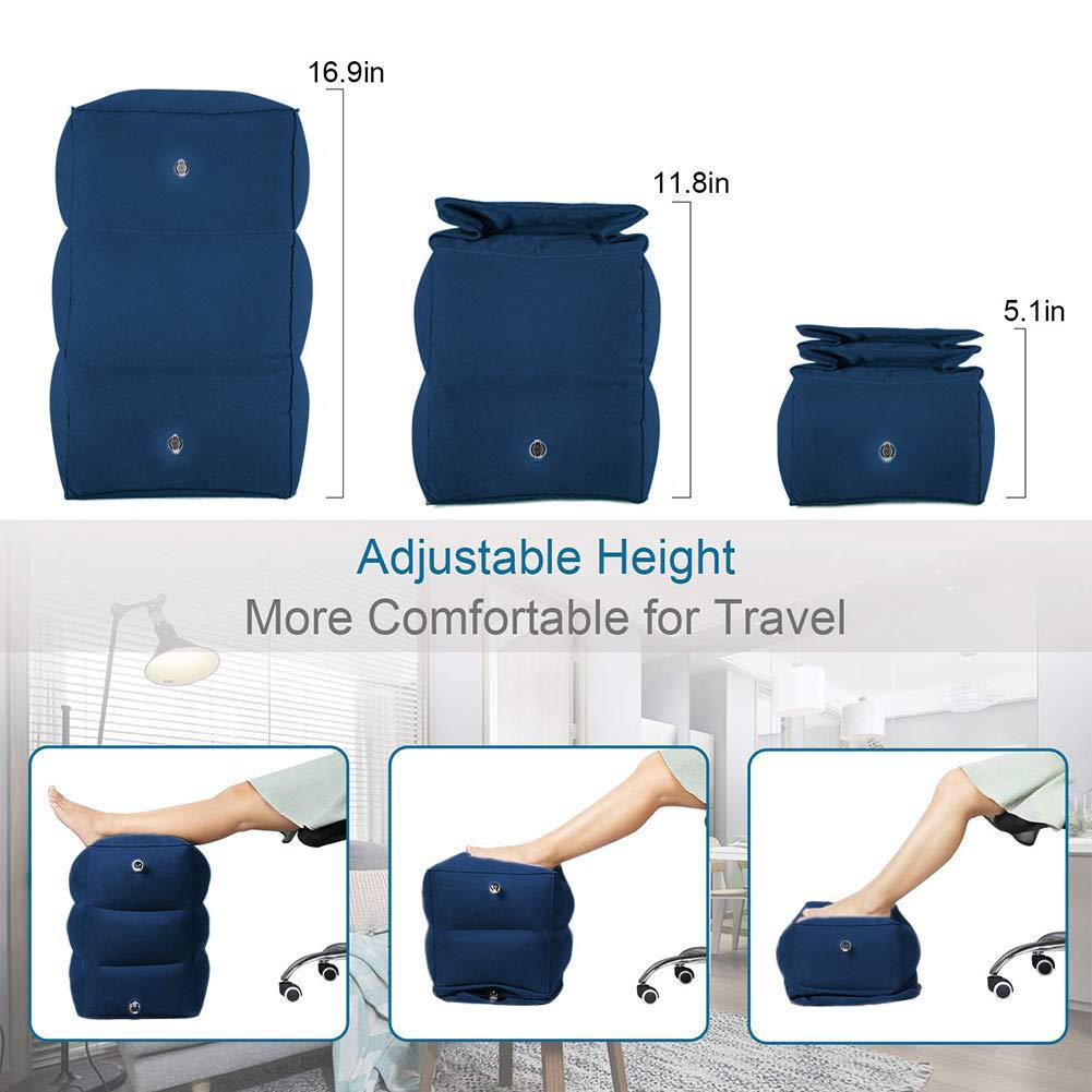 De los 30 niños vuelo dormir almohada reposapiés descansando almohada avión coche autobús almohada inflable de viaje de pie resto almohada pie Pad