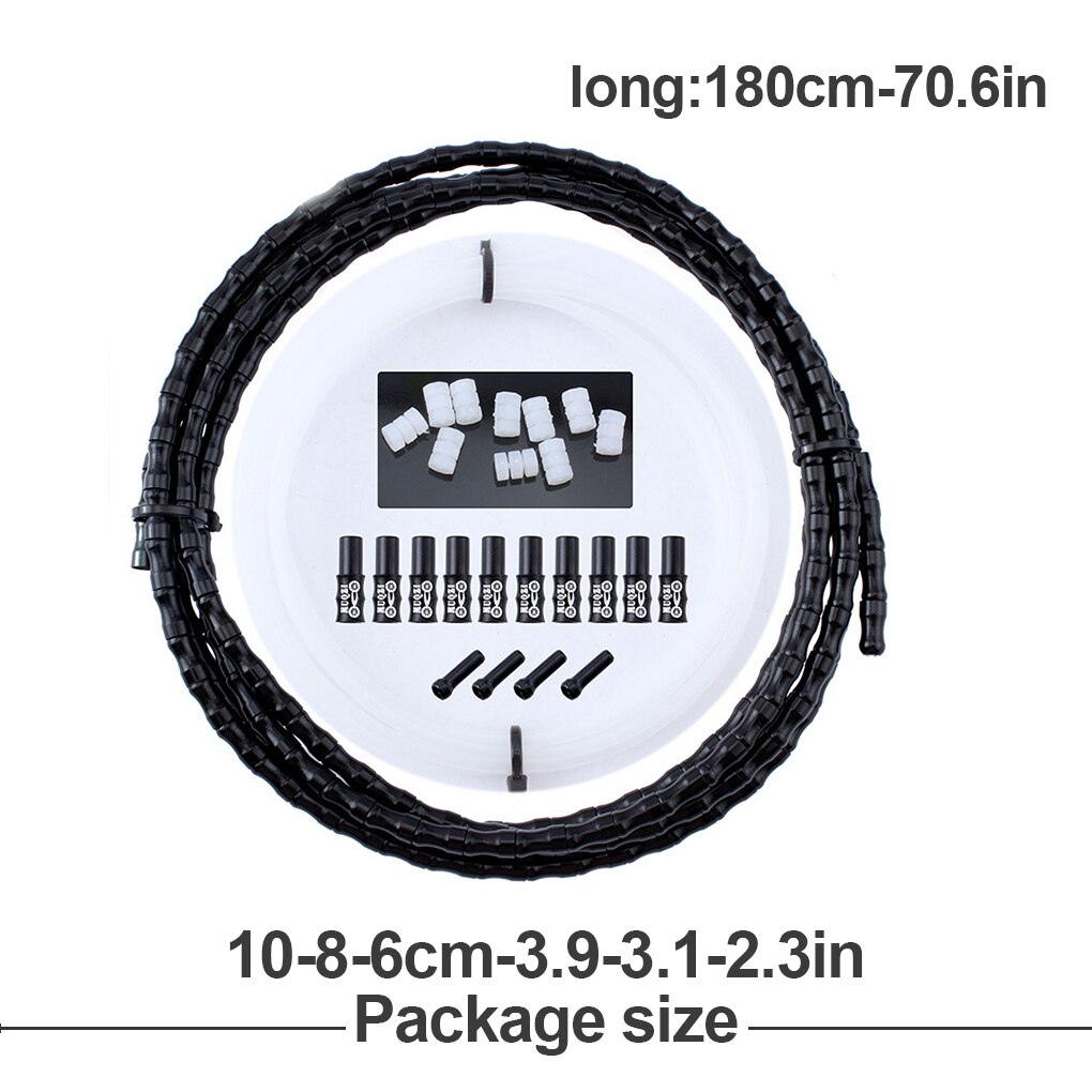 Bicycle Brake Cable Aluminum Alloy Shifting Wires Line 1 Set Cycling Equipment Replacement for MTB Road Bike 2.5m/black: 1.8m black