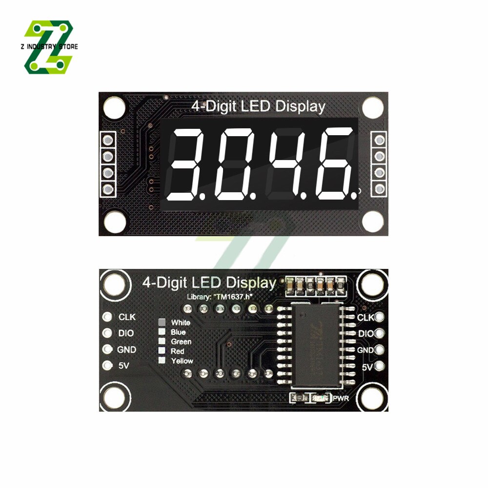 0.36 inch TM1637 LED Display Module 4 Digit LED Indicator For Arduino DIY Red Green Blue Yellow White
