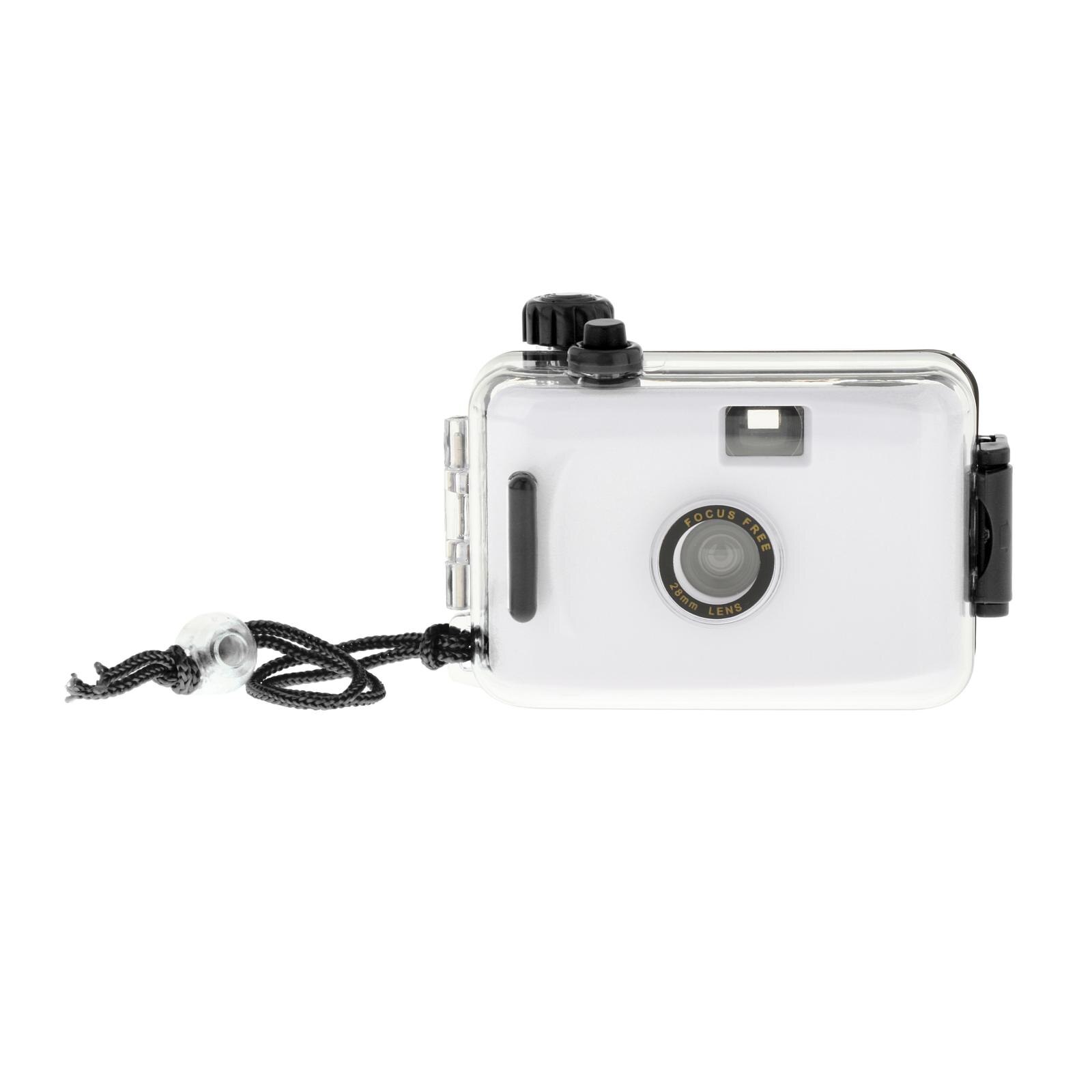 PP Compact Underwater RWaterproof Mini Camera Film Camera 35mm Film with Protective Shell Accessories: Black Case