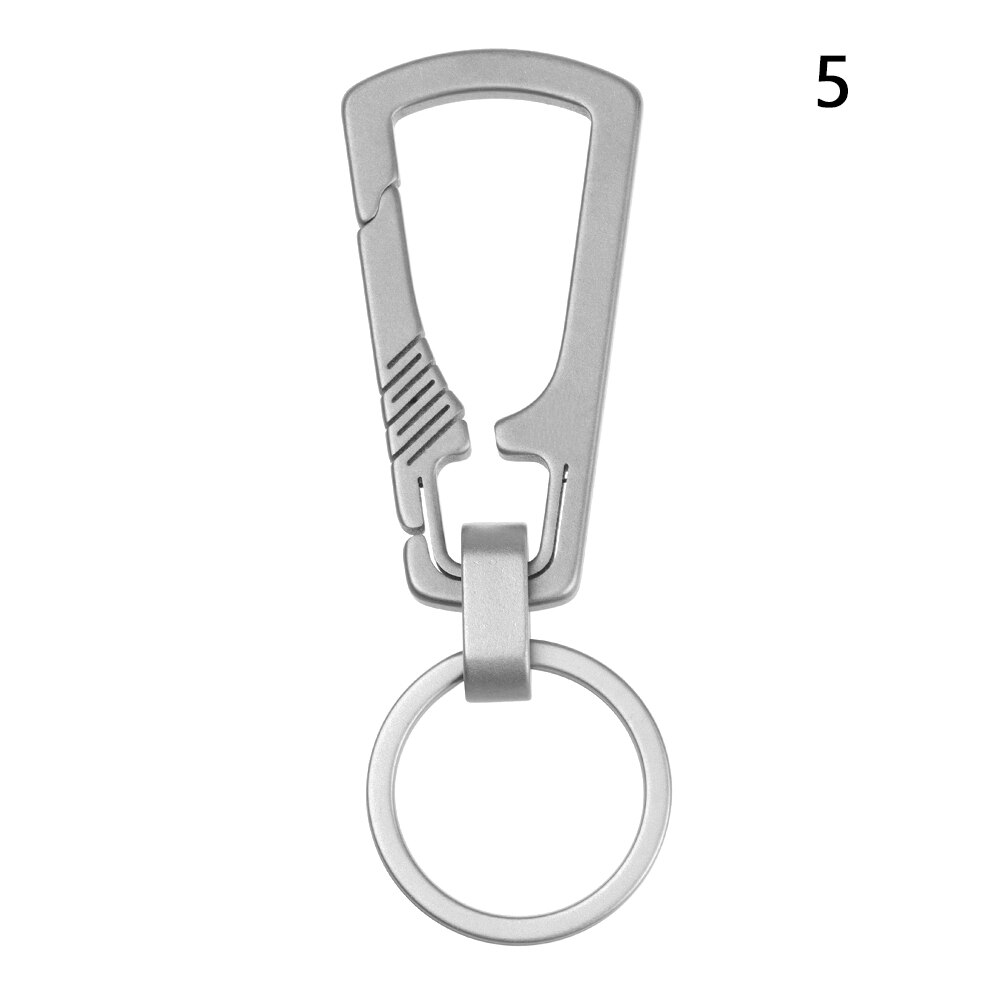 Luxe Real Titanium Hoge Ultra Lichtgewicht Edc Sleutelhangers Mannen Sleutelhangers Sieraden Houders Sleutelhanger Klimmen Accessoires: 5