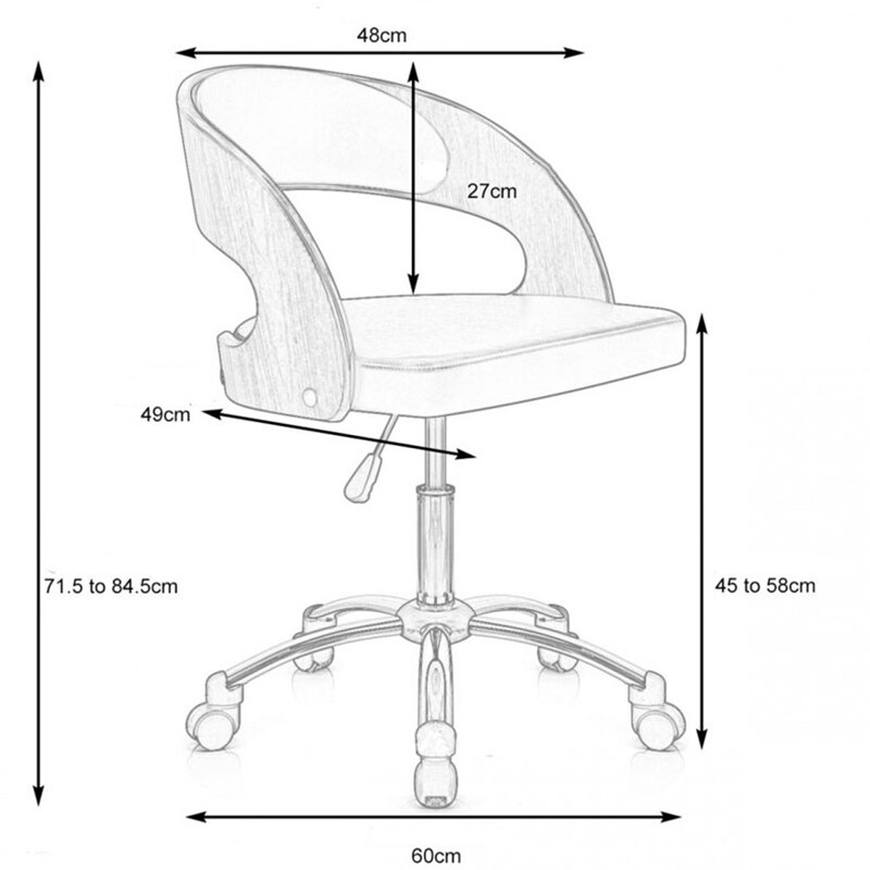 Art Computer Chair European-style Special Home Office Chair Student Backrest Chair Swivel Chair Seat Solid Wood Ergonomic Chair