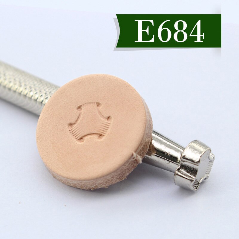 6 Pattern Leather Stamping Tool for Leather Carving Stamps DIY Leathercraft Making Printing Set Leather Craft Decoration Flower: E684 1pcs