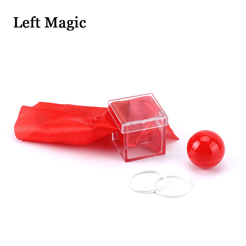 Magic Crystal Box Magic Tricks Ball Through Box Illusion Magic Toy For Children Funny Gadgets Magic Props G8046