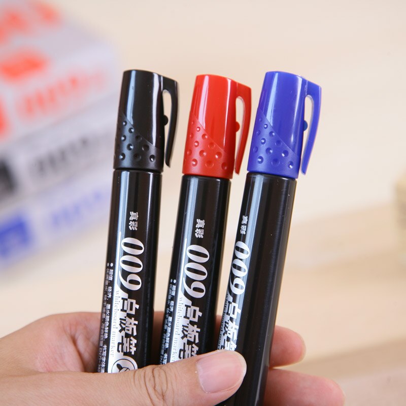 12 Stk/partij 3-Color Niet-giftig Droge Wissen Marker Whiteboard Marker Pen voor School Briefpapier & Kantoor