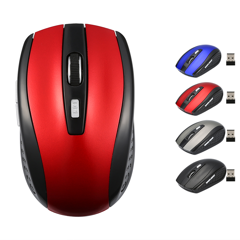 6 Buttons Wireless Mouse Optical 1200DPI USB Gaming Mouse Mice for Laptop Notebook with USB Receiver