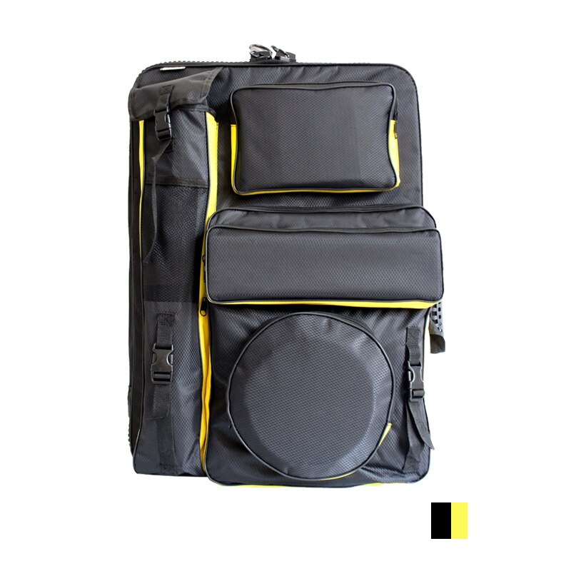4K Grote Art Tas Voor Tekening Set Waterdichte Draagbare Art Kit Schetsblok Zak Voor Tekening Gereedschap Kunst Levert Voor kunstenaar 68x48cm: Black Yellow