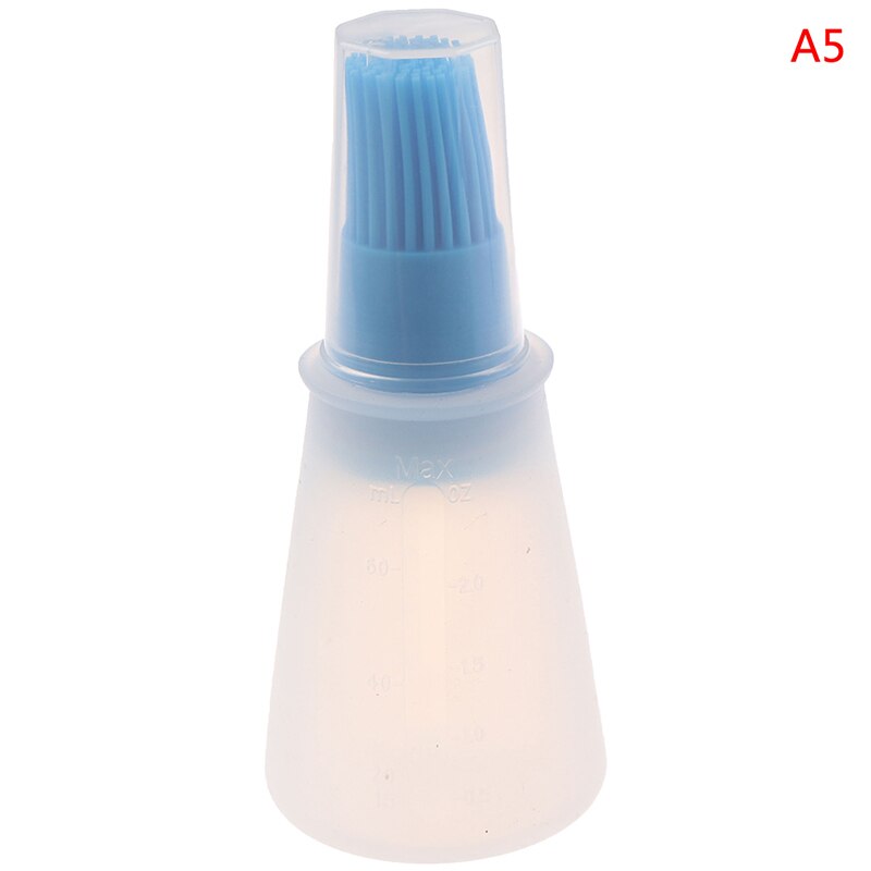 Portable Silicone Oil Bottle with Brush Grill Oil Brushes Liquid Oil Pastry Kitchen Baking BBQ Tool Kitchen Tools for BBQ: Green