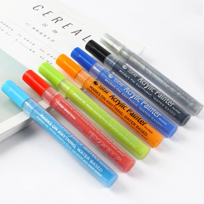 14 Colors Permanent Art Marker for Fabric T-shirt Liner Textile Ink Cloth Paint Color DIY Doodling Washing does not fade