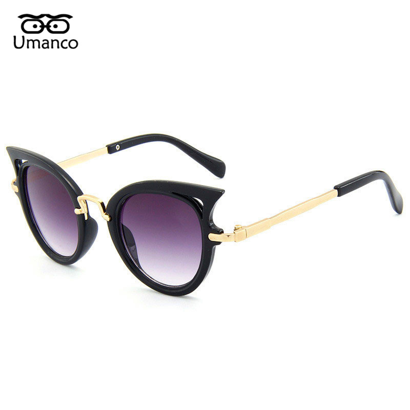 Umanco Cat Eye Brand Sunglasses For Children Triangle Children's Glasses Beach Travel Birthday: 01
