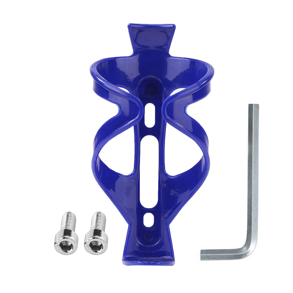 Botellero de plástico para bicicleta de montaña, soporte para vasos, equipo de ciclismo: Azul