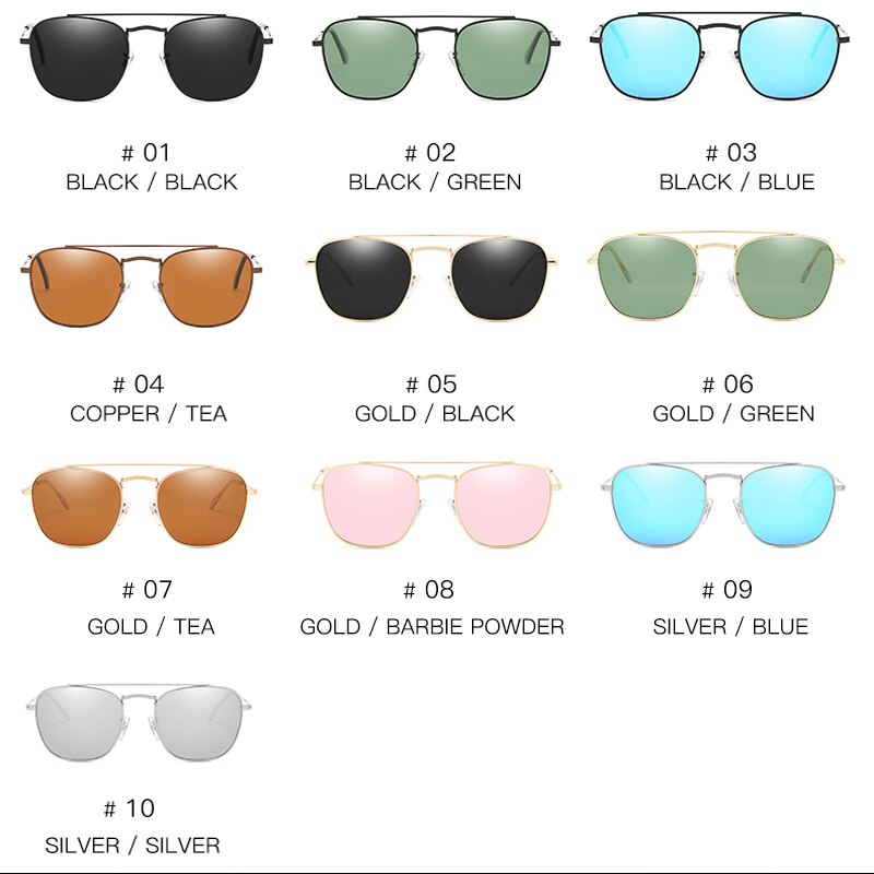 Polaroid lunettes de soleil unisexe carré Vintage pêche lunettes de soleil lunettes de soleil polarisées lunettes de soleil rétro pour femmes hommes UV400