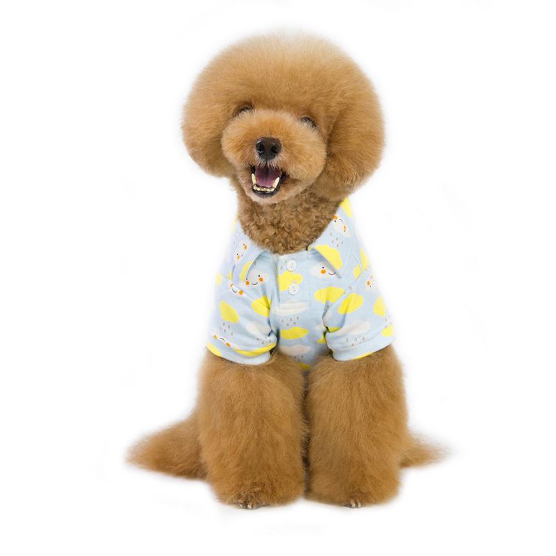 Herfst Hond Shirts Print Huisdieren Honden Turn Down Hals Huisdieren Kleding Coat Jassen Komen